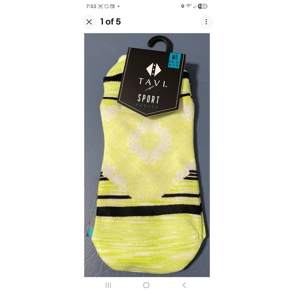 NWT TAVI Parker Sport Women's Low Rise Socks - Thin Compression Medium